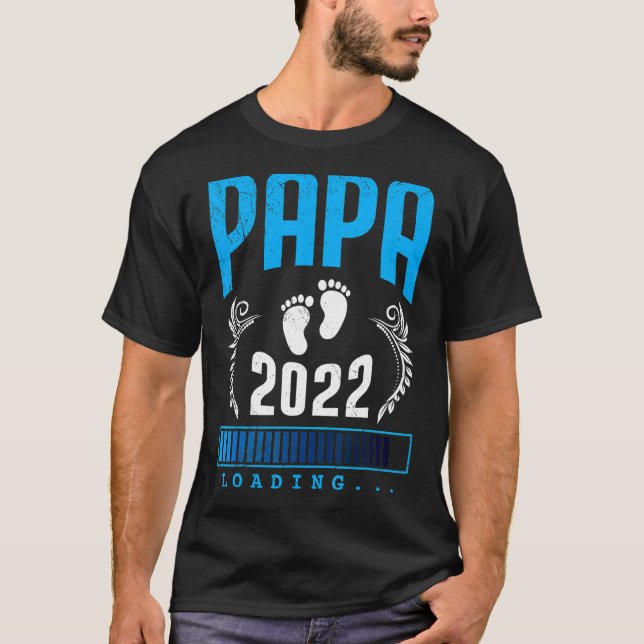 Mens Dad 2022 Loading Dad To Be T-Shirt (Front)