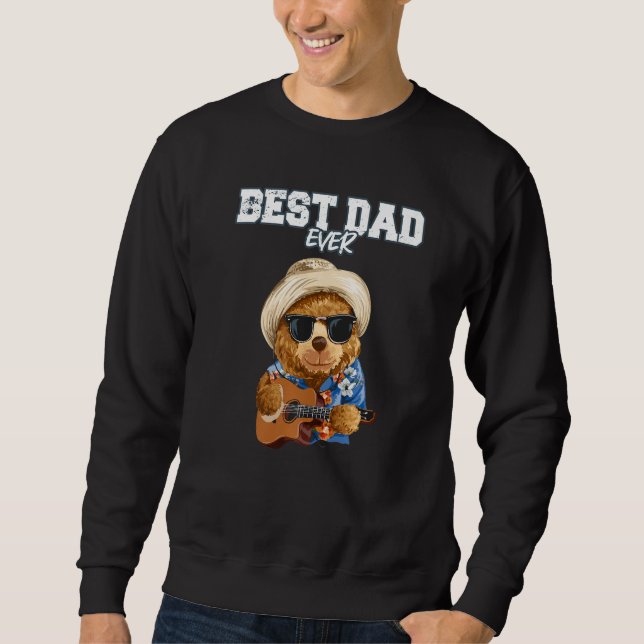 Mens Dad 2023 Gitarrist for pregnancy announcement Sweatshirt (Front)