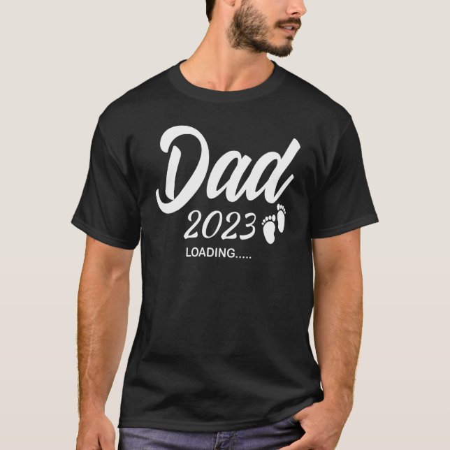 Mens Dad 2023 Loading Future New Daddy Pregnancy A T-Shirt (Front)