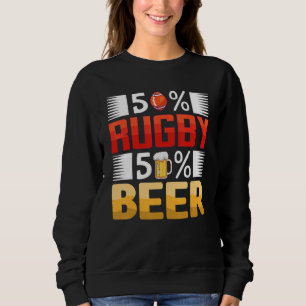 Mens Dad 50 Rugby 50 Beer Sport Father's Day Sweatshirt