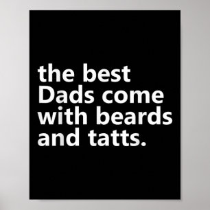 Mens Dad Beard And Tatts Men Tattoos _ Tattooist _ Poster