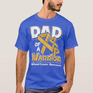 Mens Dad Cancer Warrior Ribbon Fighter Childhood C T-Shirt