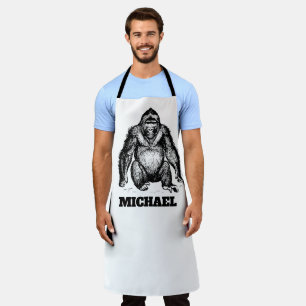 MENS DAD CUSTOM GORILLA KITCHEN APRON