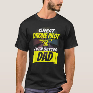 Mens Dad DRONE T Shirt Pilot Gifts for Adults Men 