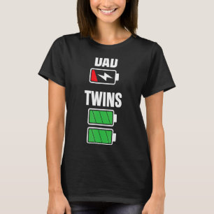 Mens Dad Fathers Day Birthday Twins Twin Dad T-Shirt