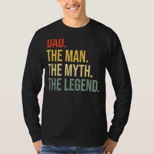 Mens Dad Fathers Day Dad The Man The Myth The Leg T-Shirt