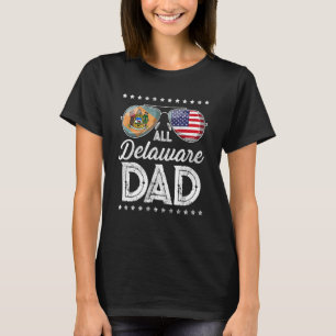 Mens Dad Father's Day Delaware 4th Of July Usa Fl T-Shirt