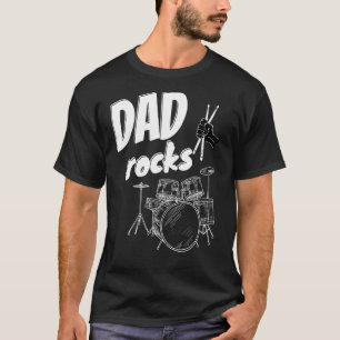 Mens Dad Father's Day Drum Kit Drums Music Idea T-Shirt