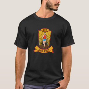 Mens Dad Fathers Runners Race Support Crew Graphic T-Shirt