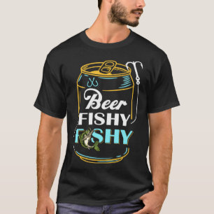 Mens Dad Fishing  for Men  Beer Fishy Fishy T-Shirt