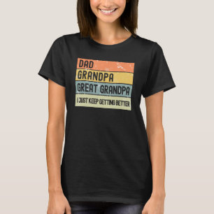 Mens Dad Grandpa Great Grandpa Retro Father's Da T-Shirt