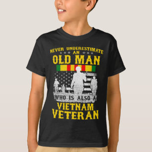 Mens Dad Grandpa Vietnam Veteran Vintage Shirt Men