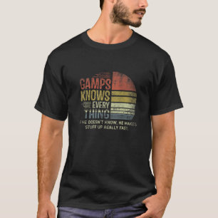 Mens Dad Know Everything Retro Christmas Grandpa G T-Shirt