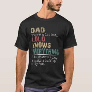 Mens Dad Know Everything Retro Christmas Grandpa G T-Shirt