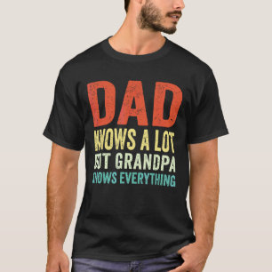 Mens Dad Knows A Lot But Grandpa Knows Everything T-Shirt