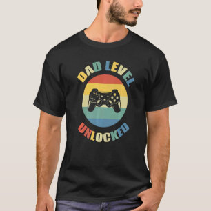 Mens Dad Level Unlocked Gamer Proud Papa Proud Fat T-Shirt