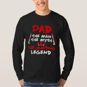 Mens Dad Man Myth Hunting Legend Shotgun Shells Ca T-Shirt