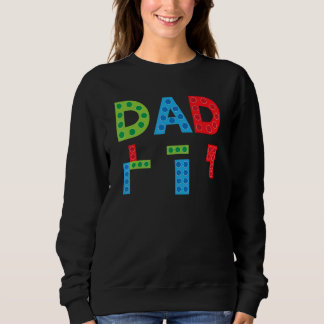 Mens Dad Master Builder Father Building Blocks Bri Sweatshirt