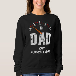 Mens Dad Of 2 Boys 1 Girl Father Or Grandpa Of 3 K Sweatshirt