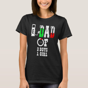 Mens Dad Of 2 Boys 1 Girl Father Or Grandpa Of 3 K T-Shirt