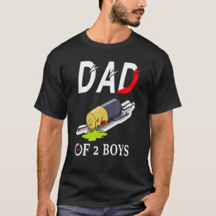 Mens Dad Of 2 Boys Father Or Grandpa Of 2 Kids 16 T-Shirt