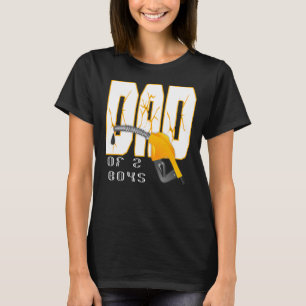 Mens Dad Of 2 Boys Father Or Grandpa Of 2 Kids 2 T-Shirt