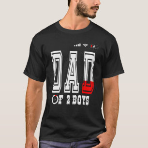 Mens Dad Of 2 Boys Father Or Grandpa Of 2 Kids 31 T-Shirt