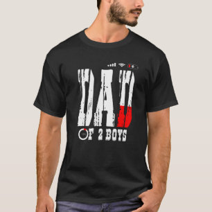 Mens Dad Of 2 Boys Father Or Grandpa Of 2 Kids  36 T-Shirt