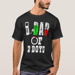Mens Dad Of 2 Boys Father Or Grandpa Of 2 Kids 42 T-Shirt