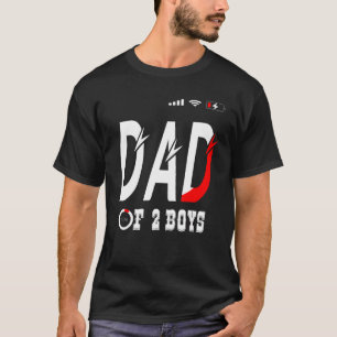 Mens Dad Of 2 Boys Father Or Grandpa Of 2 Kids 47 T-Shirt