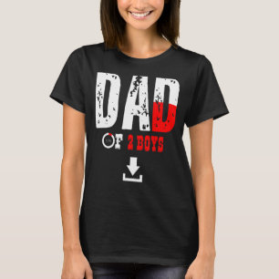 Mens Dad Of 2 Boys Father Or Grandpa Of 2 Kids 55 T-Shirt