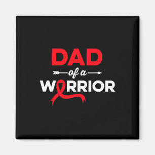 Mens Dad Of A Blood Cancer Warrior Family Blood Ca Magnet