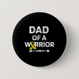 Mens Dad Of A Warrior Dipg Awareness Childhood Can 6 Cm Round Badge