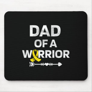 Mens Dad Of A Warrior Dipg Awareness Childhood Can Mouse Pad