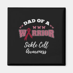 Mens Dad Of A Warrior Sickle Cell Awareness Magnet