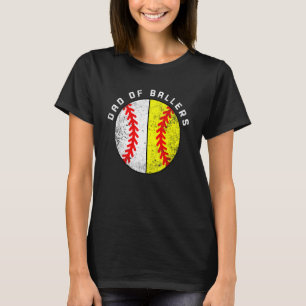 Mens Dad Of Ballers Baseball Softball Dad T-Shirt