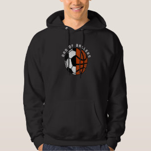 Mens Dad Of Ballers Soccer Basketball Dad Hoodie