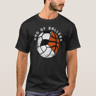 Mens Dad Of Ballers  Volleyball Soccer Basketball  T-Shirt