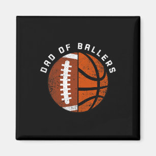 Mens Dad Of Byllers Fun Footbyll Bysketbyll Dad Magnet