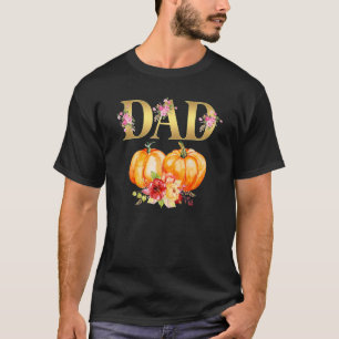 Mens Dad of Little Pumpkin 1st Birthday Daddy Papa T-Shirt