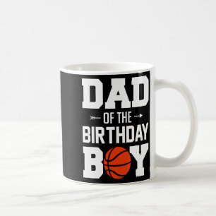 Mens dad of the birthday boy basketball boy fami t coffee mug