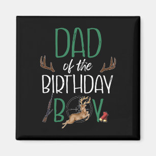 Mens Dad Of The Birthday Boy Big One Birthday Deer Magnet