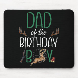 Mens Dad Of The Birthday Boy Big One Birthday Deer Mouse Pad