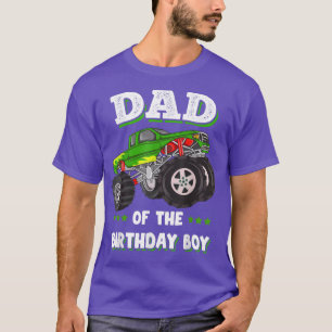 Mens Dad Of The Birthday Boy Fathers Monster Truck T-Shirt