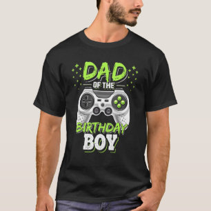 Mens Dad Of The Birthday Boy Matching Video Gamer T-Shirt
