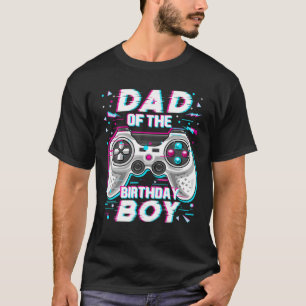 Mens Dad Of The Birthday Boy Matching Video Gamer T-Shirt
