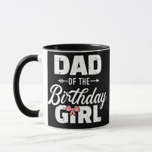 Mens Dad of the birthday daughter girl matching Mug