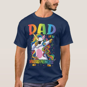 Mens Dad of the Birthday Princess Daddy Dabbing Un T-Shirt