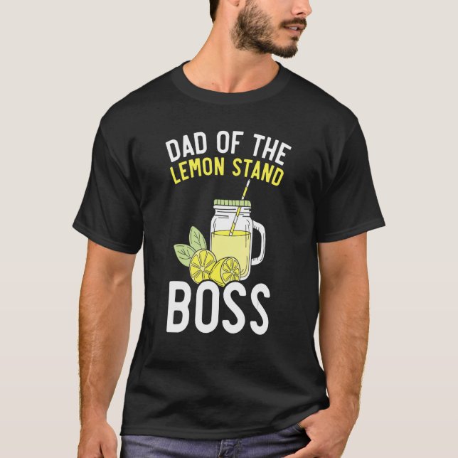 Mens Dad Of The Lemon Stand Boss Lemon  Fruit Busi T-Shirt (Front)