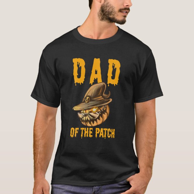 Mens Dad Of The Patch Pumpkin Halloween Costume Da T-Shirt (Front)